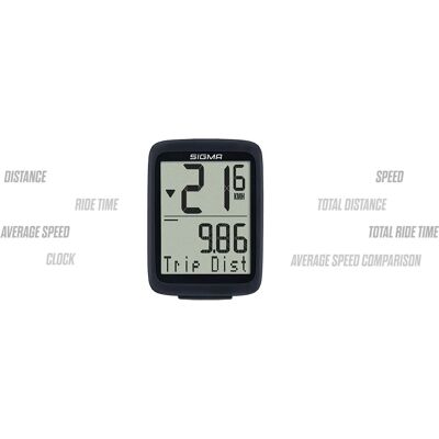 Sigma Sport BC 8.0 Compteur de vélo sans fil - 8 Fonctions, Grand Écran Sigma Sport BC 8.0 Compteur de vélo sans fil - 8 Fonctions, Grand Écran