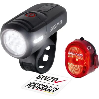 Set de luces de bicicleta Sigma Sport Aura 45 / Nugget USB Negro Set de luces de bicicleta Sigma Sport Aura 45 / Nugget USB Negro