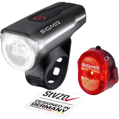 Sigma Sport Aura 60 USB & Nugget II Bike Light Set - Black Sigma Sport Aura 60 USB & Nugget II Bike Light Set - Black