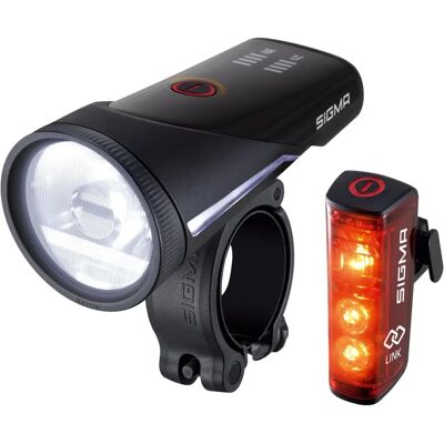 Kit luci bici Sigma Aura 100 - Anteriore e posteriore, wireless Kit luci bici Sigma Aura 100 - Anteriore e posteriore, wireless