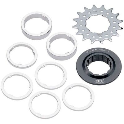 Point Silber 15-Zahn Kettenrad - Singlespeed-Set Point Silber 15-Zahn Kettenrad - Singlespeed-Set
