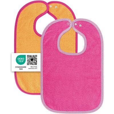 Wörner - Lätzchen 2er Set - Dahlie - Rosenpink - bib Wörner - Lätzchen 2er Set - Dahlie - Rosenpink - bib