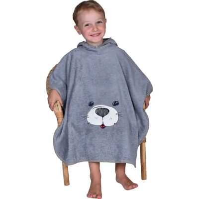 Wörner Bade-Poncho Seehund Grau 75x60cm Wörner Bade-Poncho Seehund Grau 75x60cm