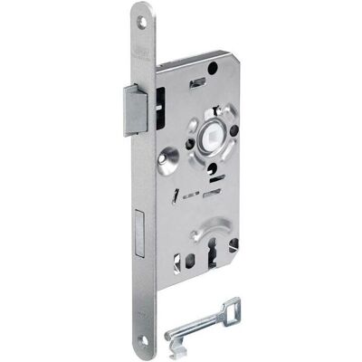 Cerradura empotrada BKS para puertas interiores - Plata de níquel, 55/72/8, 2 reborde redondo, 0215 Cerradura empotrada BKS para puertas interiores - Plata de níquel, 55/72/8, 2 reborde redondo, 0215