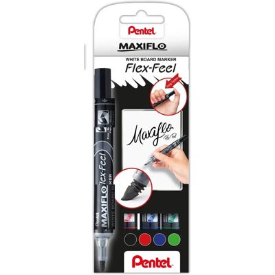 Pentel MWL5SBF-4 - Assorti - Marqueur pour tableau blanc - Publicité Pentel MWL5SBF-4 - Assorti - Marqueur pour tableau blanc - Publicité