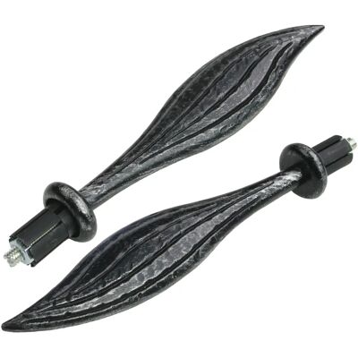 LIEDECO Endstück Esperanca Blatt 16 mm schwarz-silber LIEDECO Endstück Esperanca Blatt 16 mm schwarz-silber
