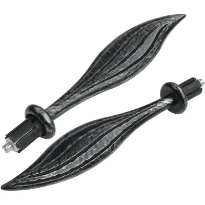 LIEDECO Endstück Esperanca Blatt 16 mm schwarz-silber LIEDECO Endstück Esperanca Blatt 16 mm schwarz-silber