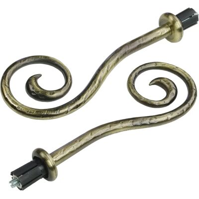 Liedeco Esperanca Spirale 16 mm Endstück Schwarz Messing Liedeco Esperanca Spirale 16 mm Endstück Schwarz Messing