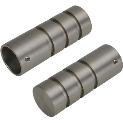 LIEDECO Zylinder Endstück - 20 mm Gardinenstange - Grau LIEDECO Zylinder Endstück - 20 mm Gardinenstange - Grau