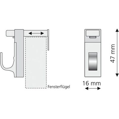 LIEDECO - Klemmträger - White - Curtain rod clamp LIEDECO - Klemmträger - White - Curtain rod clamp