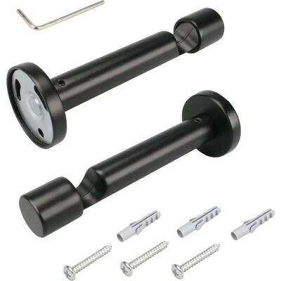 LIEDECO Schwarze Gardinenstangenhalterung 16mm - Gardinenstütze LIEDECO Schwarze Gardinenstangenhalterung 16mm - Gardinenstütze