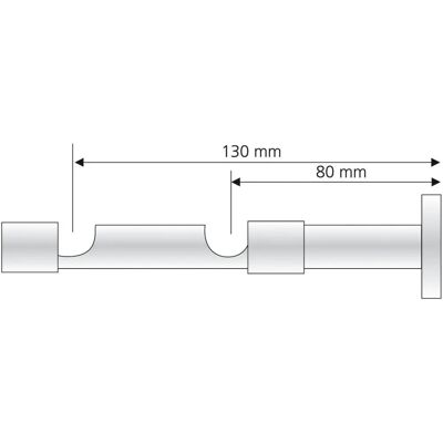 LIEDECO Doppelträger Gardinenstangenhalterung - 16mm, Schwarz LIEDECO Doppelträger Gardinenstangenhalterung - 16mm, Schwarz