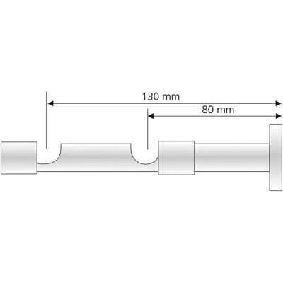 LIEDECO Silber 16mm Gardinenstangenhalterung - Metallstütze für Vorhänge LIEDECO Silber 16mm Gardinenstangenhalterung - Metallstütze für Vorhänge