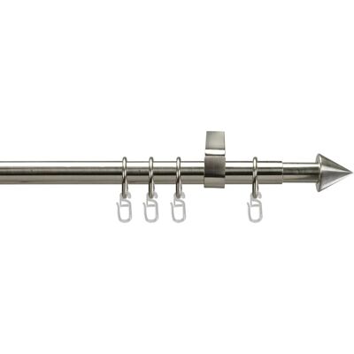 LIEDECO 20 mm Kegel Gardinenstange - Wandmontage, Einlauf, Silber LIEDECO 20 mm Kegel Gardinenstange - Wandmontage, Einlauf, Silber