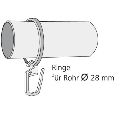 LIEDECO - kirschbaumfarben Ø2.8cm - Materialmix - Gardinenringe LIEDECO - kirschbaumfarben Ø2.8cm - Materialmix - Gardinenringe