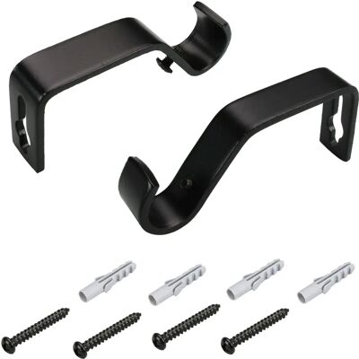 LIEDECO Ø16 mm - schwarz - Metall - Gardinenstangenhalterungen LIEDECO Ø16 mm - schwarz - Metall - Gardinenstangenhalterungen