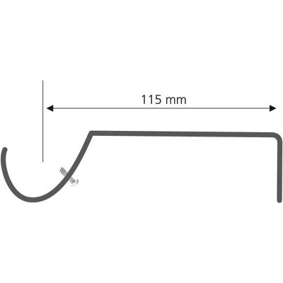 LIEDECO - Gardinenstangenhalterungen Ø16 mm - silberfarben - Curtain rod holder LIEDECO - Gardinenstangenhalterungen Ø16 mm - silberfarben - Curtain rod holder