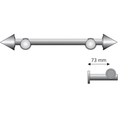LIEDECO Modern Line Kegel Gardinenstange - 120cm, Silber, 1 Läufig LIEDECO Modern Line Kegel Gardinenstange - 120cm, Silber, 1 Läufig
