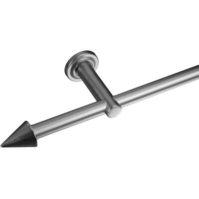 LIEDECO Modern Line Kegel Gardinenstange - 120cm, Silber, 1 Läufig LIEDECO Modern Line Kegel Gardinenstange - 120cm, Silber, 1 Läufig