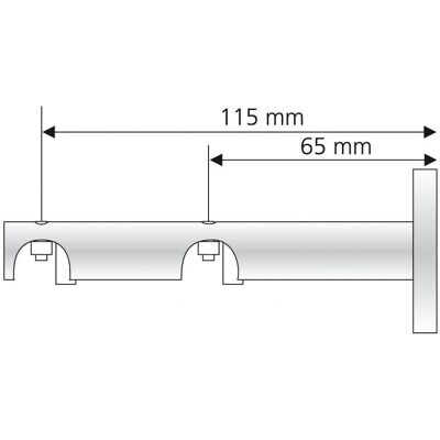 LIEDECO Decken Gardinenstangenhalterung - Ø 1,6cm - Silberfarben LIEDECO Decken Gardinenstangenhalterung - Ø 1,6cm - Silberfarben