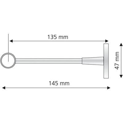 LIEDECO - Ø16 mm - Schwarz - Metall - Gardinenstangenhalter LIEDECO - Ø16 mm - Schwarz - Metall - Gardinenstangenhalter
