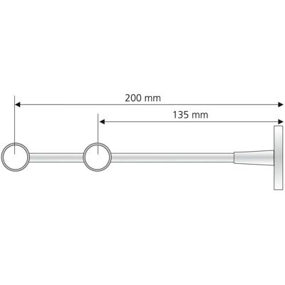 LIEDECO Metall Gardinenstangenhalterung - Ø 16 mm - Innenbereich LIEDECO Metall Gardinenstangenhalterung - Ø 16 mm - Innenbereich