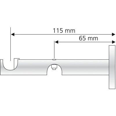 LIEDECO Doppelträger 12cm Innenlauf - Gardinenstangenhalterung LIEDECO Doppelträger 12cm Innenlauf - Gardinenstangenhalterung