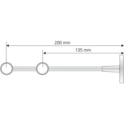LIEDECO Silber Doppel-Gardinenstangenhalterung - Unterstützung bis 240cm LIEDECO Silber Doppel-Gardinenstangenhalterung - Unterstützung bis 240cm