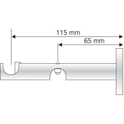 Liedeco Doppelträger 12 cm - ø1 - gold-matt - Gardinenstangen-Doppelträger Liedeco Doppelträger 12 cm - ø1 - gold-matt - Gardinenstangen-Doppelträger