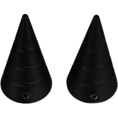 LIEDECO Kegel mit Rille Endstück - 2 St., schwarz - Gardinenstangen-Endstück LIEDECO Kegel mit Rille Endstück - 2 St., schwarz - Gardinenstangen-Endstück