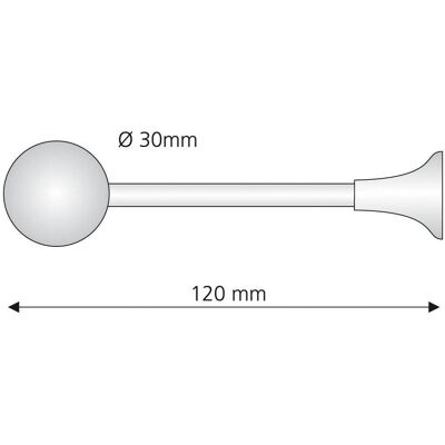 LIEDECO 16mm braun matt chromfarben Raffhalter für Gardinenstangen LIEDECO 16mm braun matt chromfarben Raffhalter für Gardinenstangen