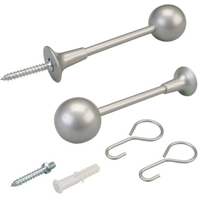 LIEDECO - Raffhalter - Silber - Ø16 mm - Vorhangzubehör LIEDECO - Raffhalter - Silber - Ø16 mm - Vorhangzubehör