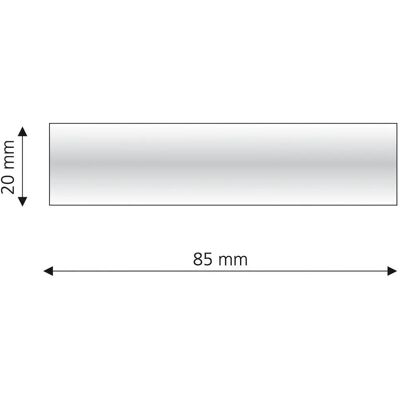 LIEDECO - Signum - Silber - 85x20mm - Gardinenstangen-Endstück LIEDECO - Signum - Silber - 85x20mm - Gardinenstangen-Endstück