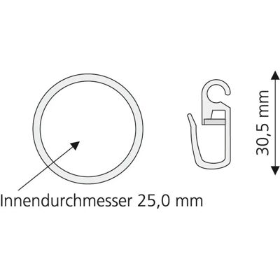 LIEDECO - Gr. 8 - Ø16 mm - Curtain ring LIEDECO - Gr. 8 - Ø16 mm - Curtain ring