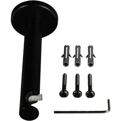 LIEDECO Gardinenstangenhalter - 12cm Abstand - Schwarz - Für 16mm Stangen LIEDECO Gardinenstangenhalter - 12cm Abstand - Schwarz - Für 16mm Stangen