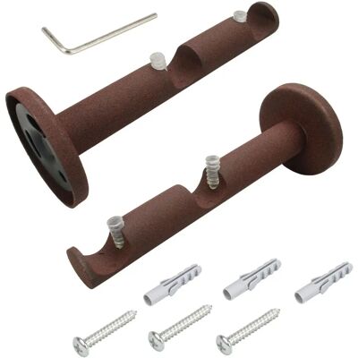 LIEDECO - Doppelträger - Rostbraun - Ø16 mm - Gardinenstangenhalterung LIEDECO - Doppelträger - Rostbraun - Ø16 mm - Gardinenstangenhalterung