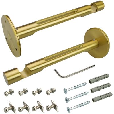 LIEDECO Gold 16mm Gardinenstangenhalterung - Flächenmontage, Metall LIEDECO Gold 16mm Gardinenstangenhalterung - Flächenmontage, Metall
