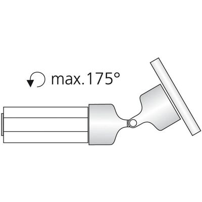 LIEDECO - Ø16 mm - silberfarben - Gardinenstangenhalterung LIEDECO - Ø16 mm - silberfarben - Gardinenstangenhalterung