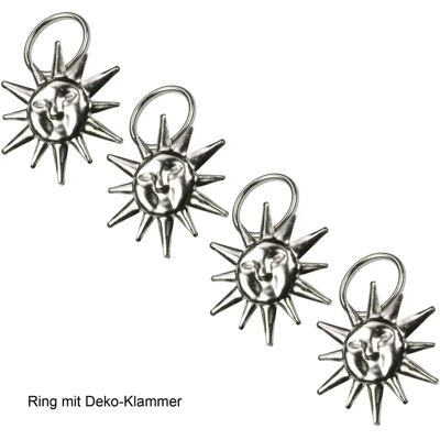 LIEDECO Sonne Gardinenringe Set mit 4 - Gardinenringe LIEDECO Sonne Gardinenringe Set mit 4 - Gardinenringe