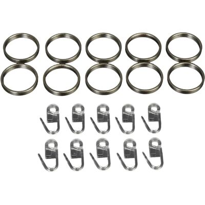 LIEDECO Silber Edelstahl Gardinenringe - Für 20mm Stangen LIEDECO Silber Edelstahl Gardinenringe - Für 20mm Stangen