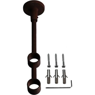 LIEDECO - Doppelträger 21 cm Rostbraun - Ø20 mm - Curtain Rod Bracket LIEDECO - Doppelträger 21 cm Rostbraun - Ø20 mm - Curtain Rod Bracket