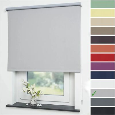 LIEDECO Uni Grau Verdunkelungsrollo - Seitenzugrollo LIEDECO Uni Grau Verdunkelungsrollo - Seitenzugrollo