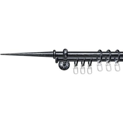 LIEDECO Esp Spitze Silber 120cm Doppel Gardinenstange - Gardinenart LIEDECO Esp Spitze Silber 120cm Doppel Gardinenstange - Gardinenart
