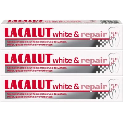 Dentifrice Lacalut White & Repair - 75ml - Publicité Dentifrice Lacalut White & Repair - 75ml - Publicité