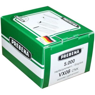 PREBENA VX08CNK Houtklemmen - 8mm x 11.30mm - 5000 stuks PREBENA VX08CNK Houtklemmen - 8mm x 11.30mm - 5000 stuks