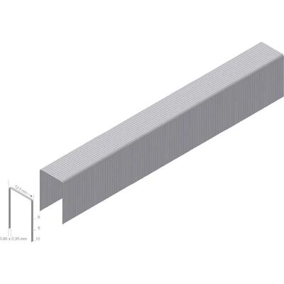 PREBENA A08CNK Graffette - 8mm x 12.8mm - Acciaio PREBENA A08CNK Graffette - 8mm x 12.8mm - Acciaio