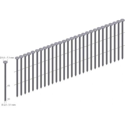 Prebena - CNW28/65BK - Clous en rouleau 50–90 mm - Clous - Publicité Prebena - CNW28/65BK - Clous en rouleau 50–90 mm - Clous - Publicité