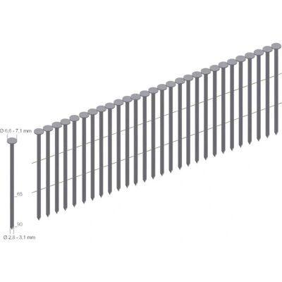 Prebena CNW31/90BK Coil Nails - 3600 pcs, Durable Steel Prebena CNW31/90BK Coil Nails - 3600 pcs, Durable Steel