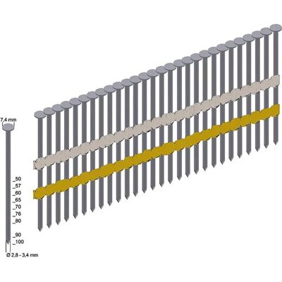 Prebena RK31/90BK Round Head Strip Nails - Nails Prebena RK31/90BK Round Head Strip Nails - Nails