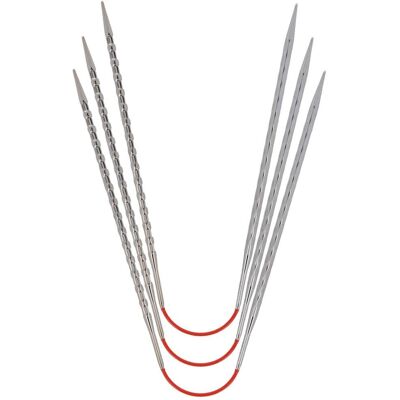 Addi 770-2 Silver Knitting Needle Set - Sock, 30cm, 3.75mm Addi 770-2 Silver Knitting Needle Set - Sock, 30cm, 3.75mm